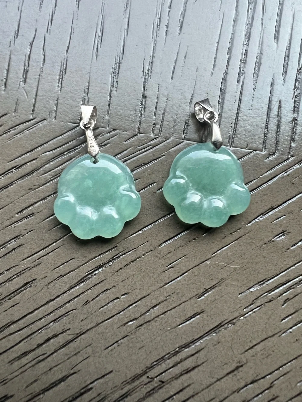 S925 Blue water jade paw pendant ( ONE )